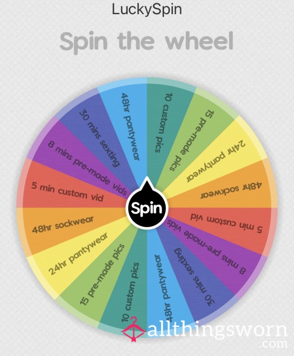 Lucky Wheel Spin (Everything Worth More Than £10)