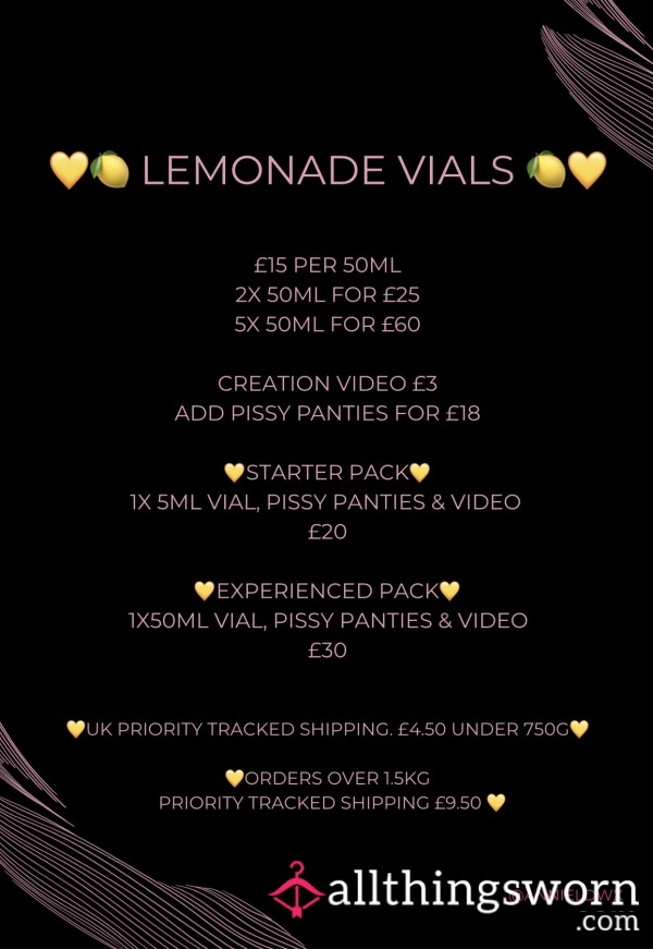 Lemonade Vials 🍋💛