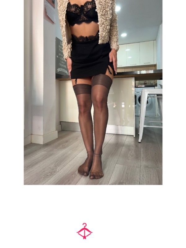 🩶💋 Luxury Gray Nylon Temptation – Worn Scented Gray Stocking By Your Mistress 👠💋