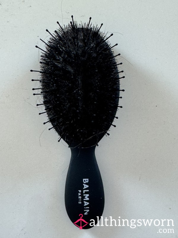 Luxury Used BALMAIN Paris Hair Brush With My Real Hair & Natural Scent