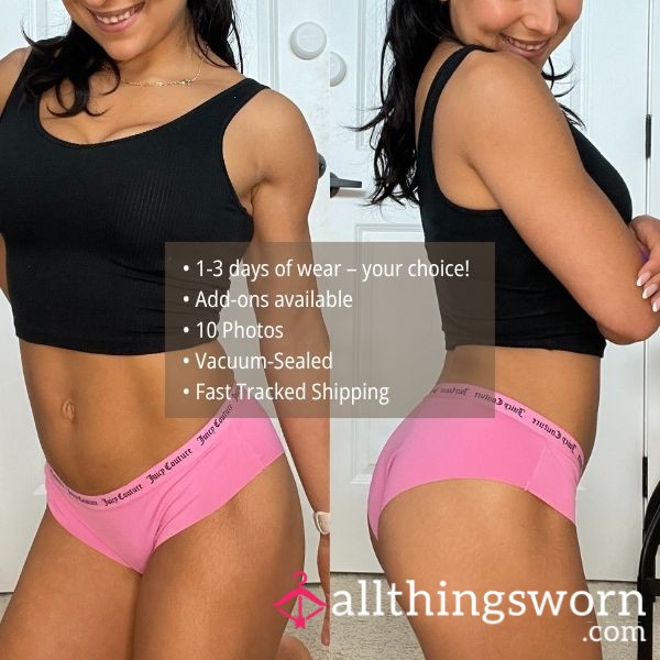 M JUICY COUTURE BUBBLEGUM PINK BIKINI FULL BACK PANTY (1459)
