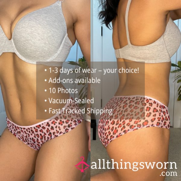 M LA SENZA PINK CLa**IC LEOPARD MESH HIPSTER PANTY (1312)