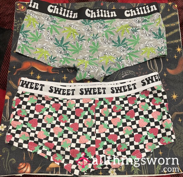 M Stoner And Strawberry Boy Shorts