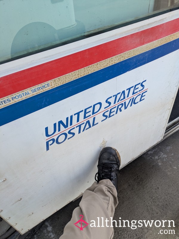 Mail Lady Pedal Pumping Pushing On Route 💋