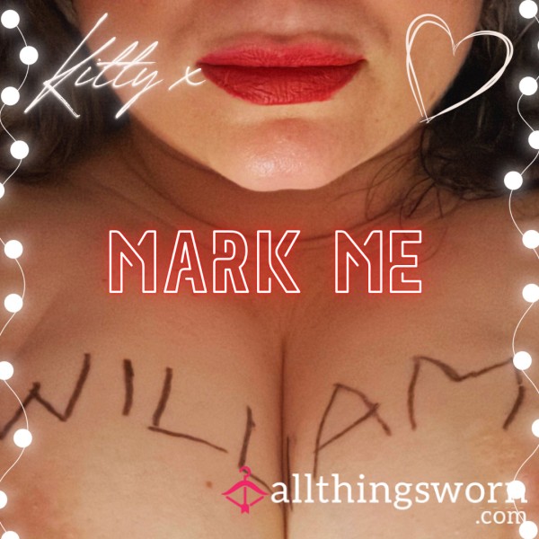 CLAIM ME WITH YOUR NAME — BODY WRITING