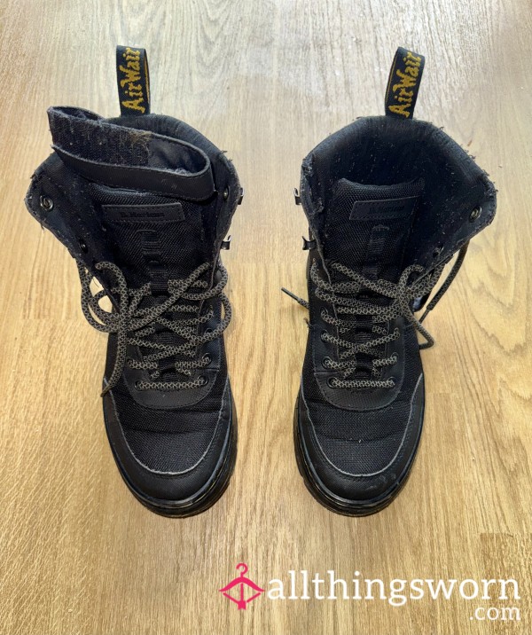 Worn Out Manky Old Black Dr Martens Boots