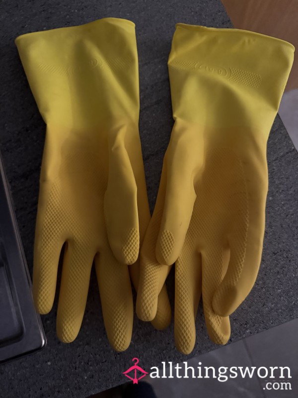 Marigold Gloves Well Used
