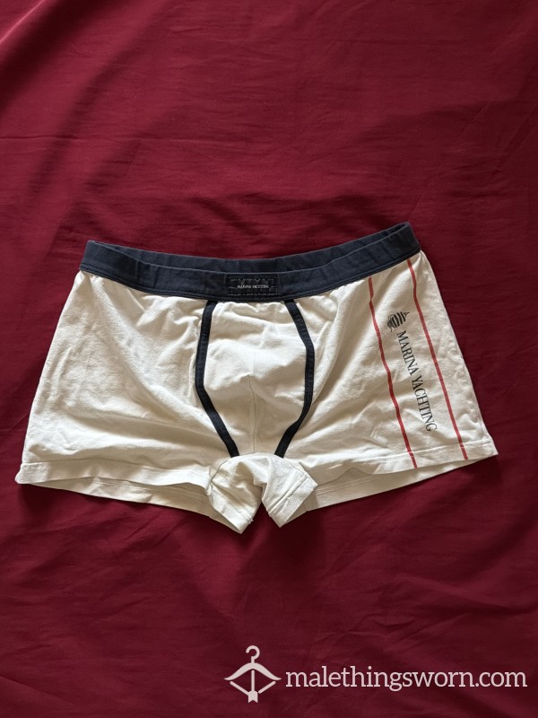 Marina Yachting White Boxer Briefs – Well Kept & Comfortable