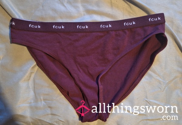 Maroon Fcuk Panties