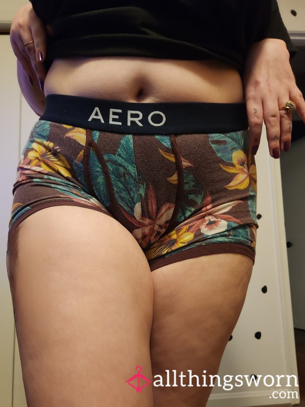 Maroon Flor*l Mens Aeropostale Boxer Briefs 🌸