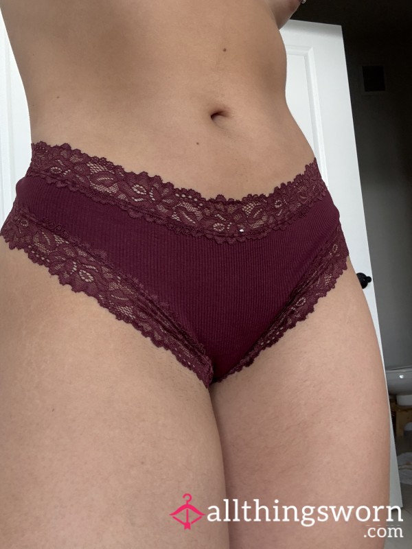 Maroon Lace Cheeksters - M