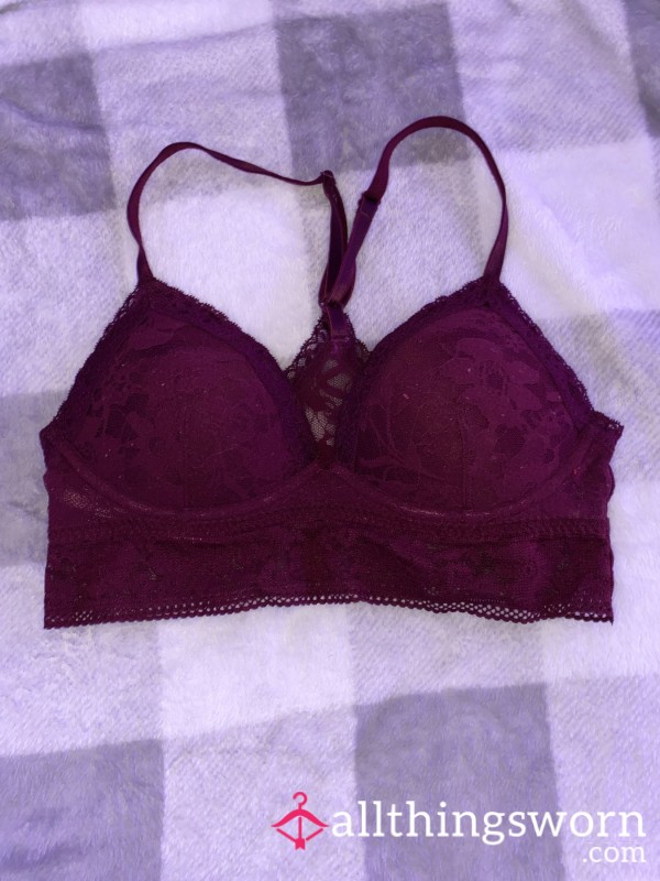Maroon Lacy Bralette