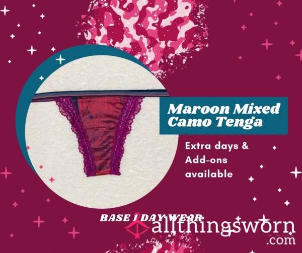 Maroon Mixed Camo Tenga