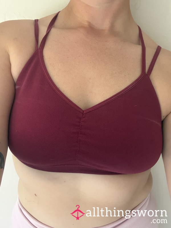 Maroon Sports Bra