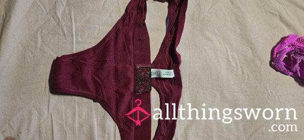 Maroon Thong Victoria's Secret