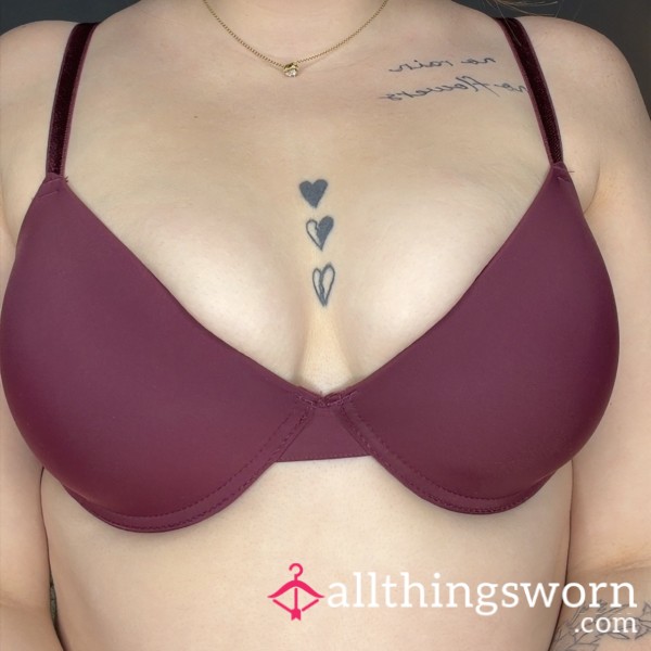 Maroon Unpadded T-Shirt Bra