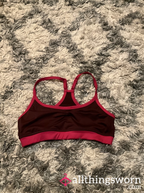 Maroon/red Sports Bra