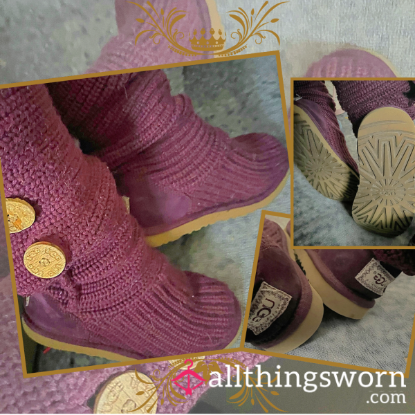 MaroonWoollenUggBoots ❤️ Incredibly Well Worn UK Size 5.5