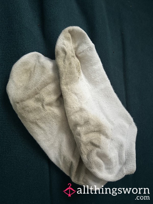 Dirty White Trainer Socks