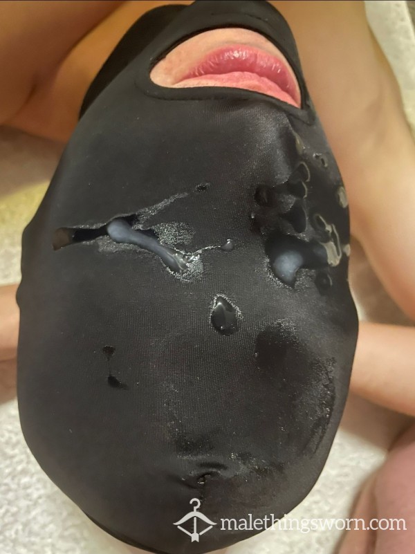 Mask Covered In 4 Big Loads Worn By Sub