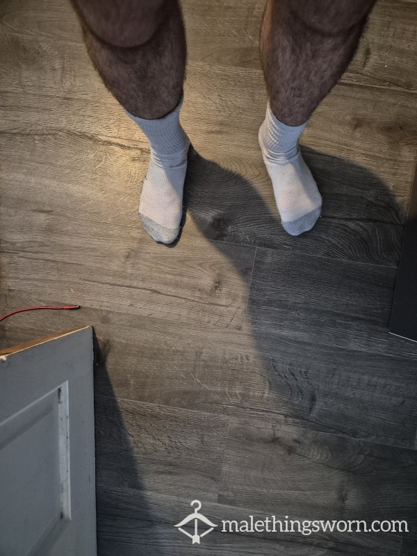 Match Worn White Sweaty Socks