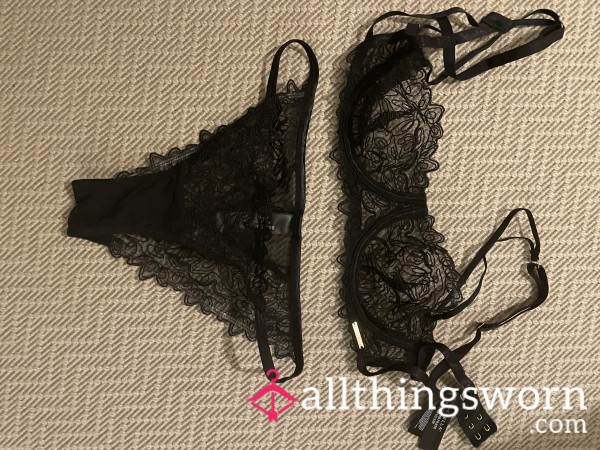 Matching Lingerie Set Black Lace
