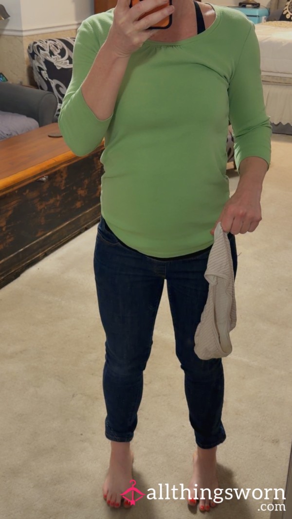 Maternity Jeans, T-shirt, And Panties With Custom Wear