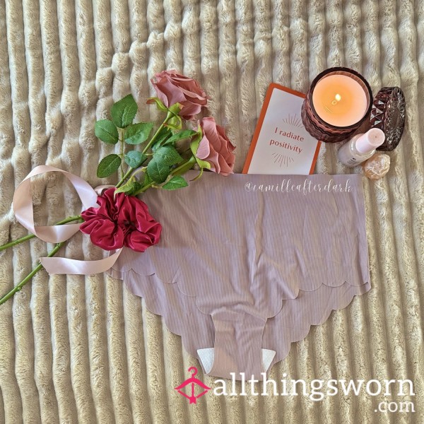 Mauve Rose Scalloped Panties — High-Waisted Luxury By Camille V.