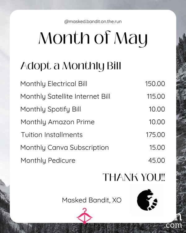 May Monthly Adopt A Bill