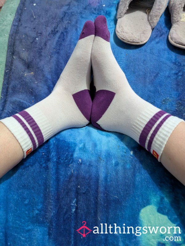 Mcdonald's Grimace Socks  24 Hours Worn By Rainbow 🌈🌈 Extra Days Wear Available