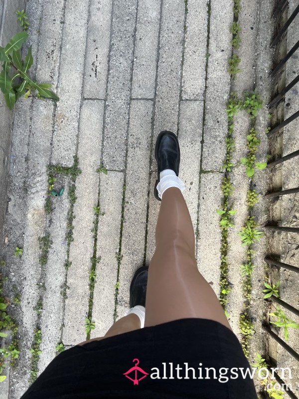 Me Taking My Socks Off With My Feet While Wearing Pantyhose