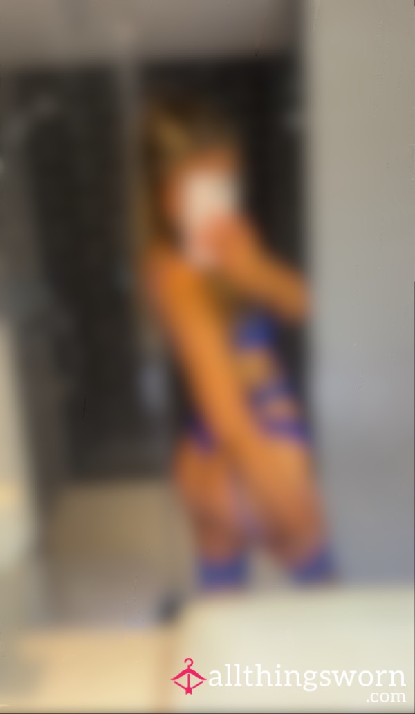 Me Wearing A Blue Lingerie Set 🫐