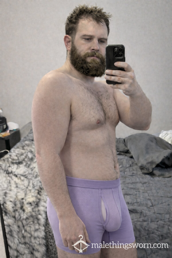 Mens Lilac Pouch Boxers
