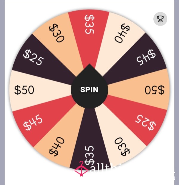 MEDIUM Findom Wheel!   $3 For Unlimited Spins.  Top Payout Of $50.