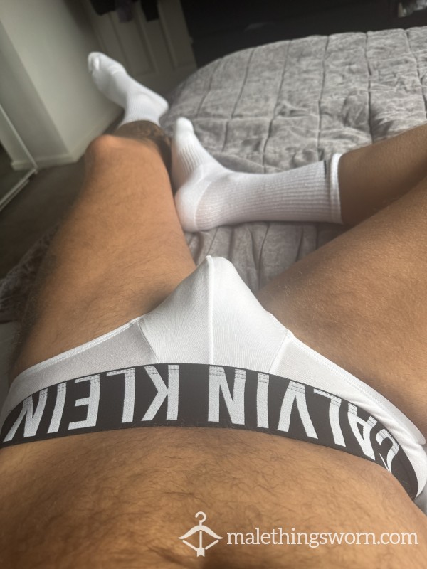 *SOLD*Medium, White Ck Intense Briefs