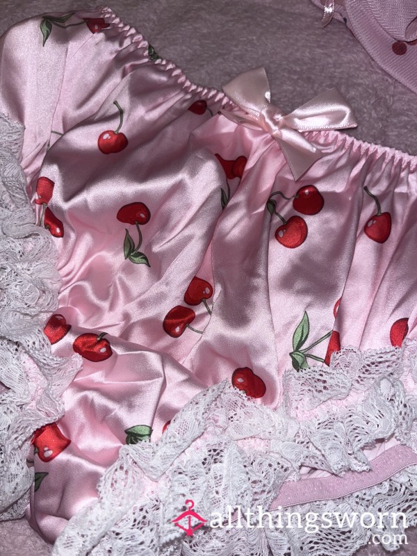Medium/Large Satin & Lace Sissy Panties