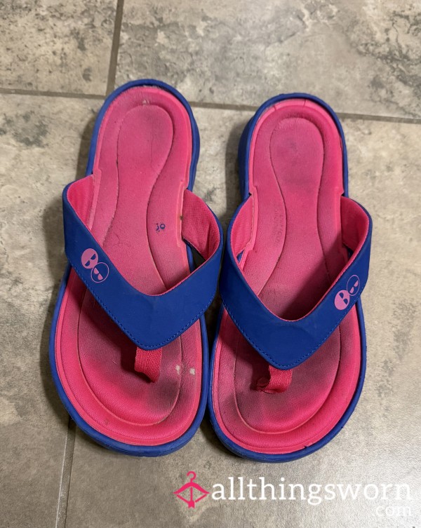 Memory Foam Flip Flops - Size 8