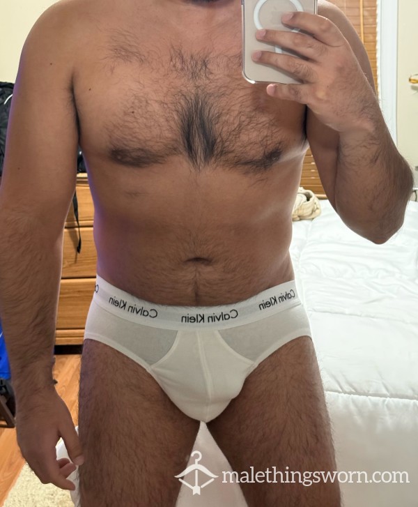 Men White Briefs Calvin Klein
