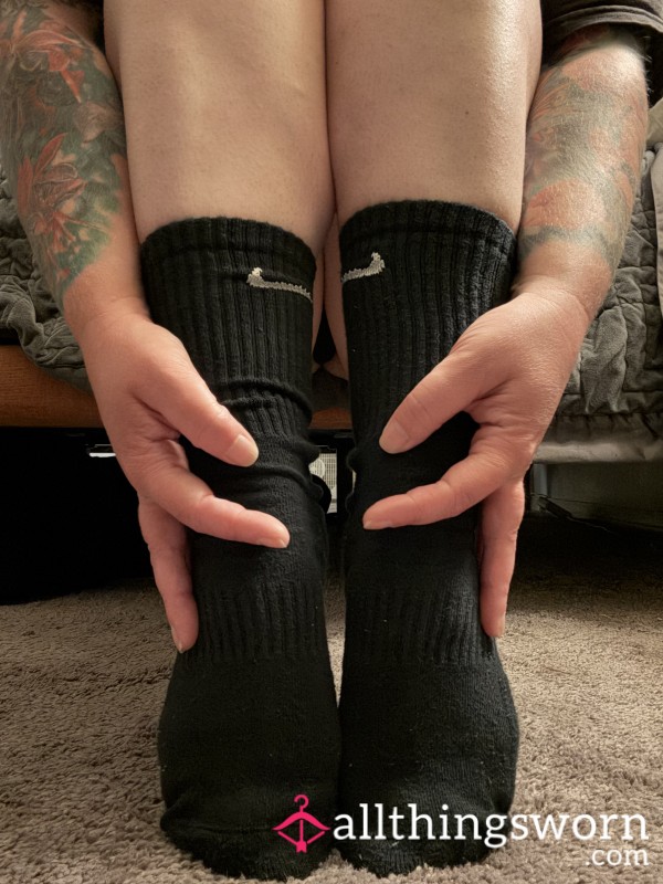 Men's Black Nike Socks Worn By Ember