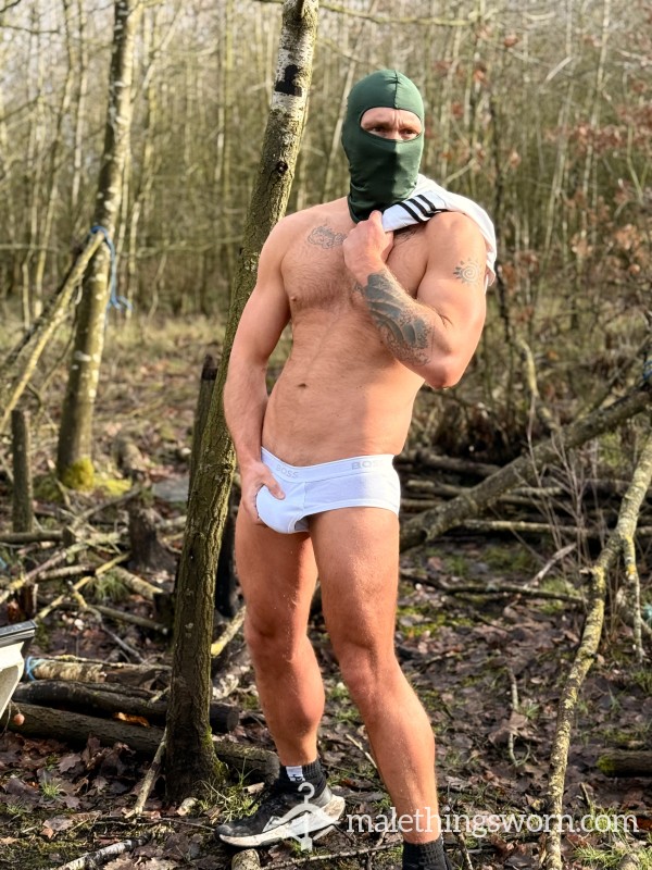 Mens Boss Briefs White Large SOLD