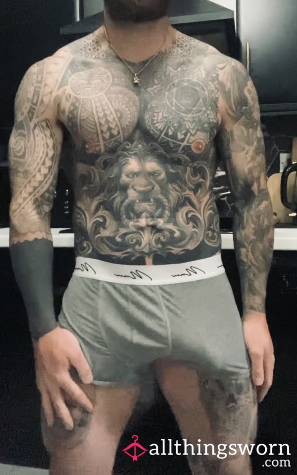 Mens Grey Boxers
