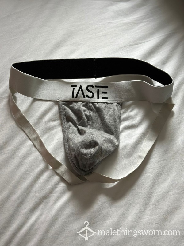 Mens Jock - TASTE Branded S**y Grey Jock Used.