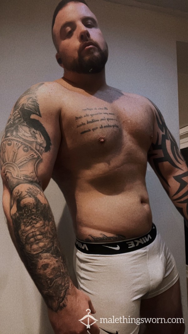 Men’s Nike White Dry Fit Boxers Available For Customisation