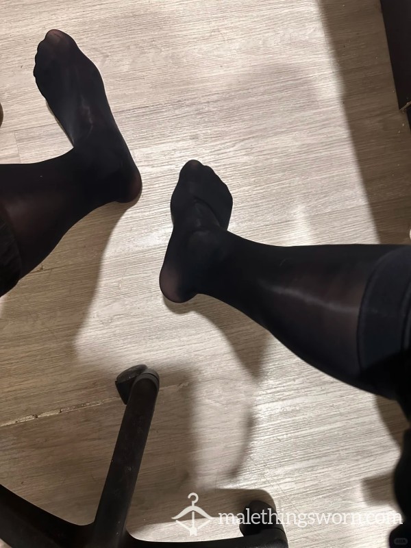 😈 Men’s Sheer Socks Worn 24 Hours, Fresh Used, Foot Sweat So Strong It Hits Hard. Can Wear Longer, The Dirtier The Better
