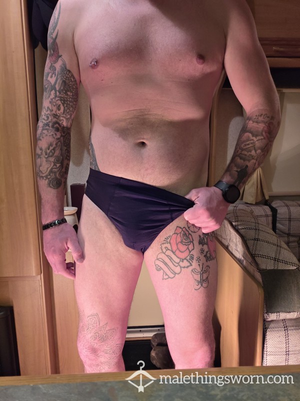 Mens Simple Slip Black Briefs