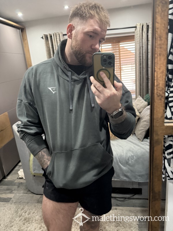 Men’s Steel GymShark Hoody XL