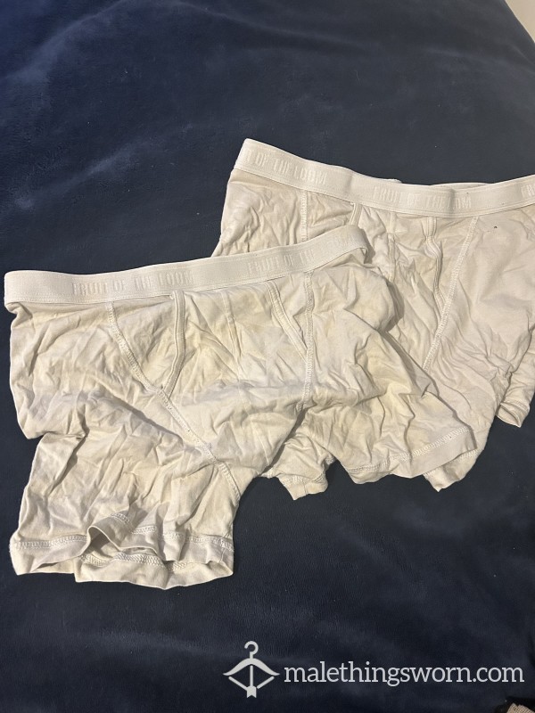 Men’s White Boxers X2