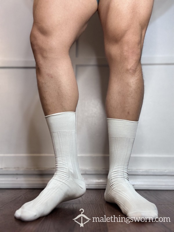 Men’s White Dress Socks