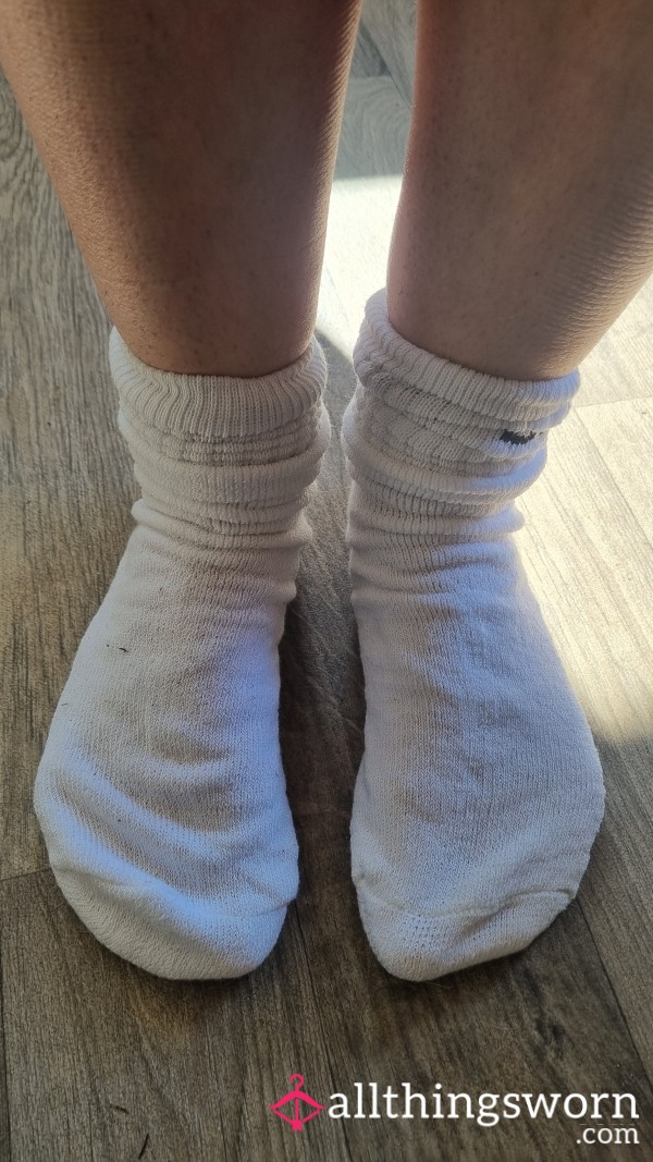 Mens White Socks Worn In My Boots