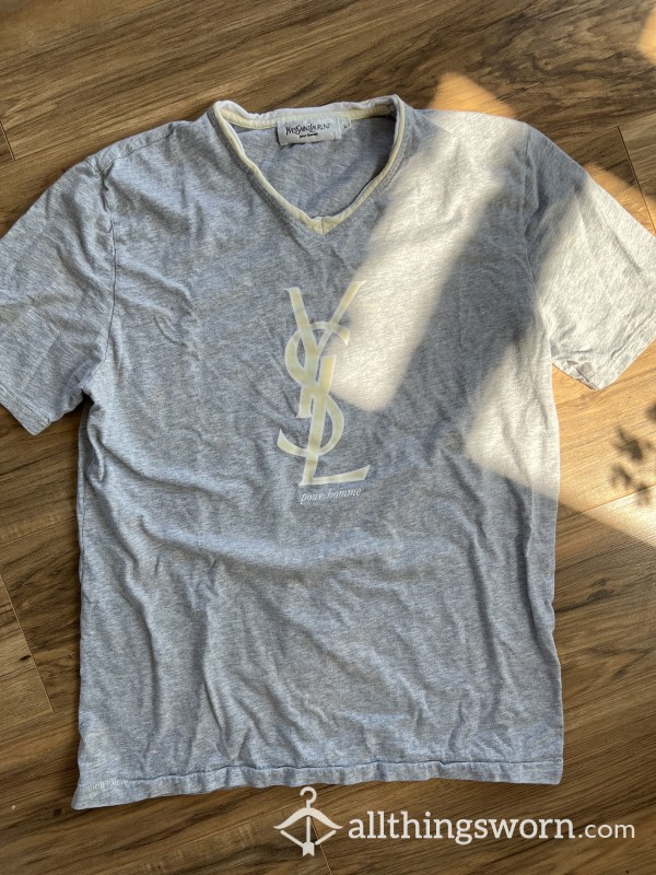 #sleepwithanya Men’s Yves Saint Laurent Grey Cotton Tshirt